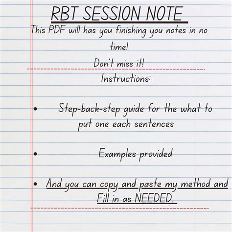 Rbt Session Notes Template